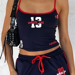 White Fox All Star Navy Tank